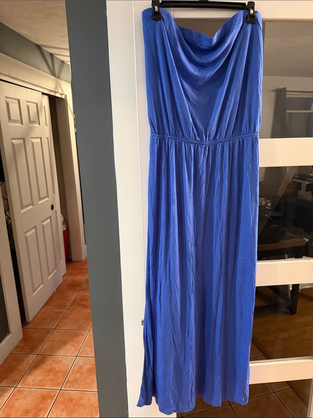 GAP Royal Blue Strapless Maxi Dress